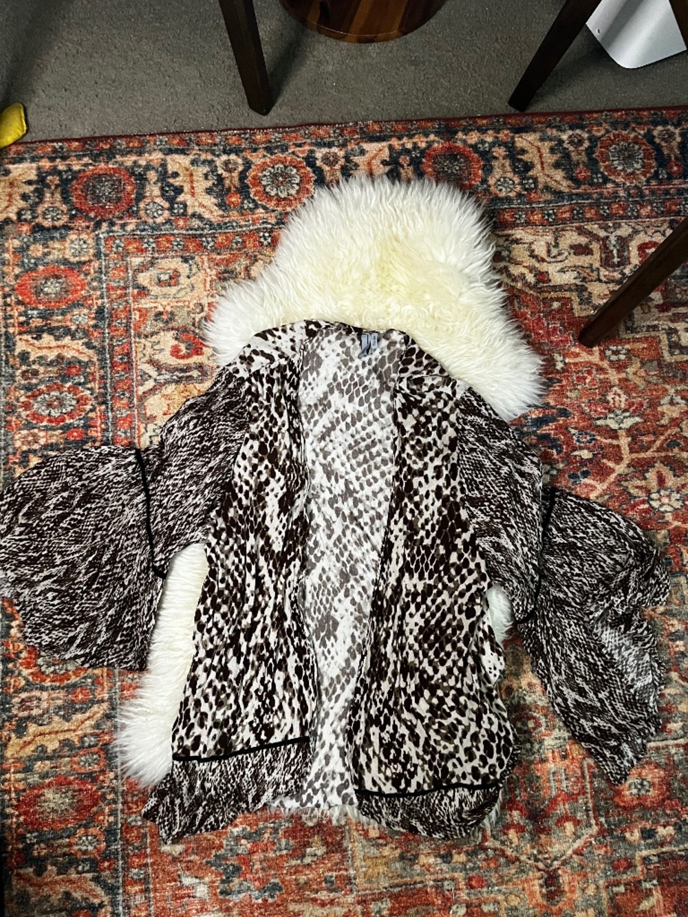 Bl^nk London Anthropologie animal print cardigan kimono jacket OS